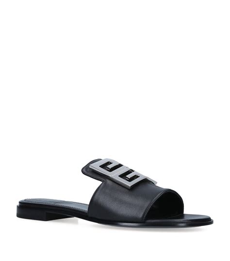 Givenchy: Black 4G Flat Mules 